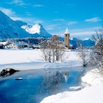 ENGADIN St. Moritz: Winterpanorama Sils